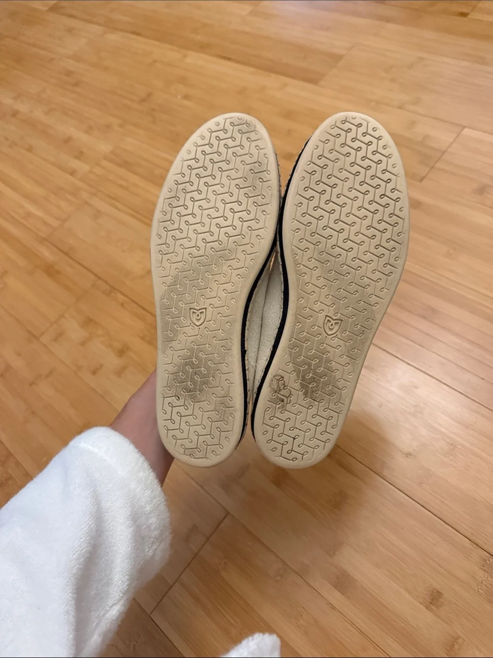 Rothy's Cream Espadrille Flats with Ties
